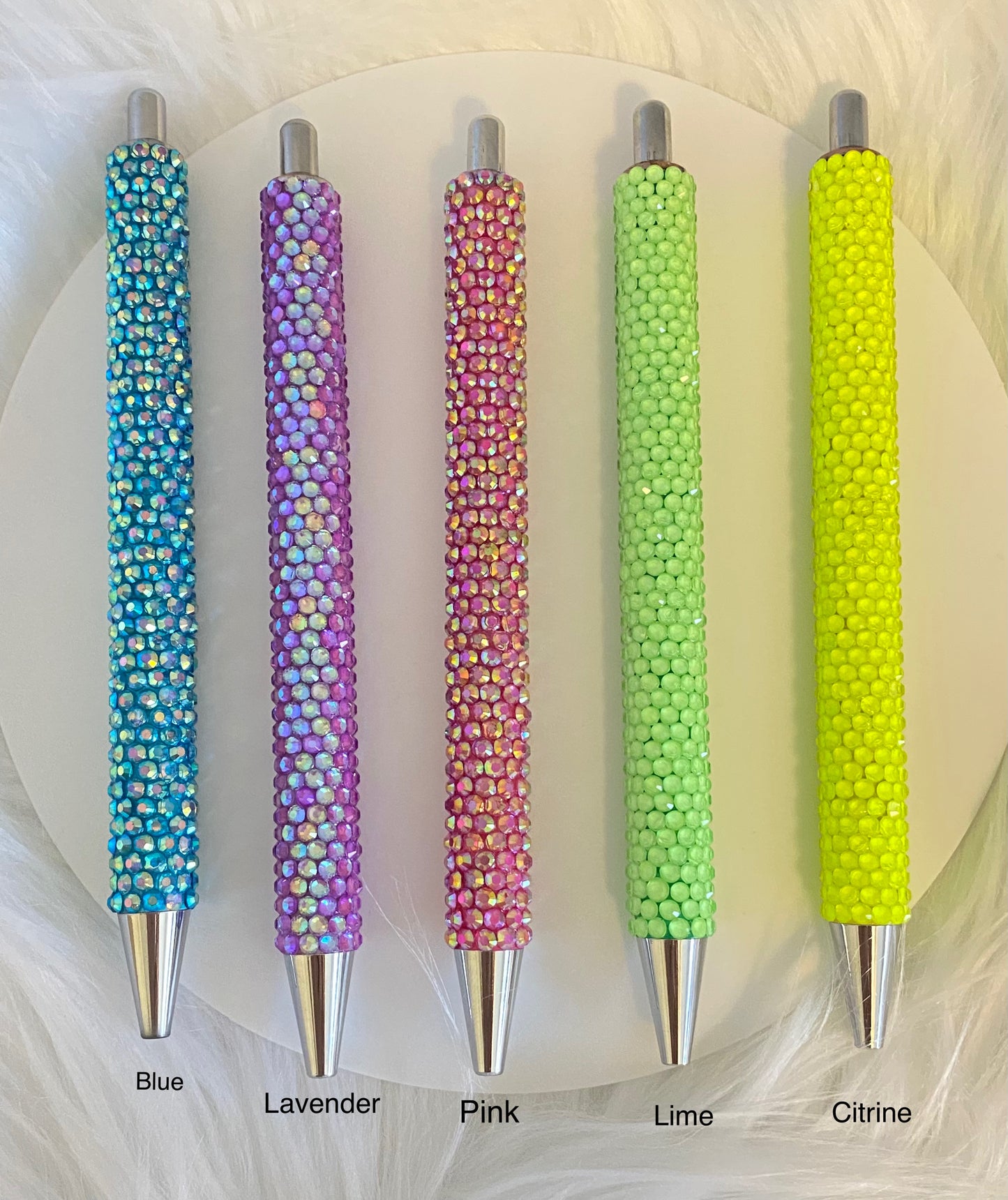 Rhinestoned Stainless Steel Gel Pens * Refillable * Ready to Ship Immediately * Free Shipping