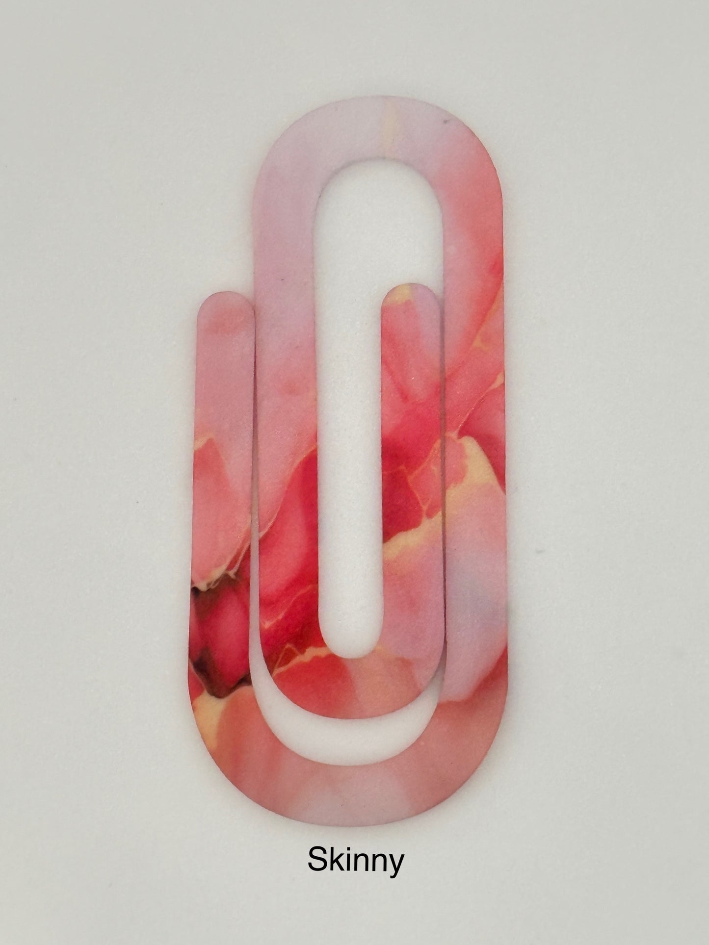 Pink Water Color Paperclip Bookmark