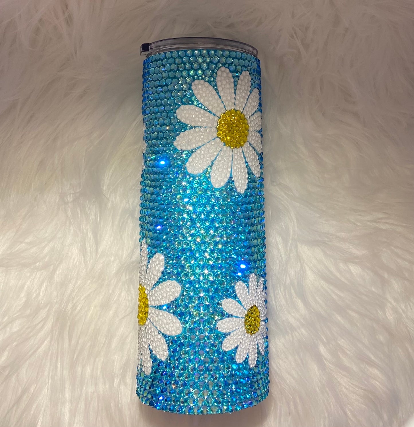 Daisy Rhinestone Tumbler * Ships Out Immediately * Free Shipping *