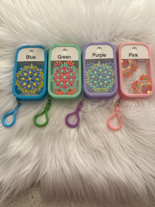 Hand Painted Mandala Hand Sanitizer Spray Vial
