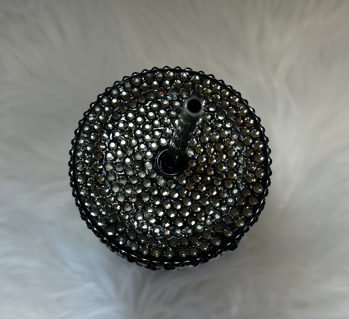 Swirling Black and White Rhinestoned Tumbler * Ships Out Immediately * Free Shipping *