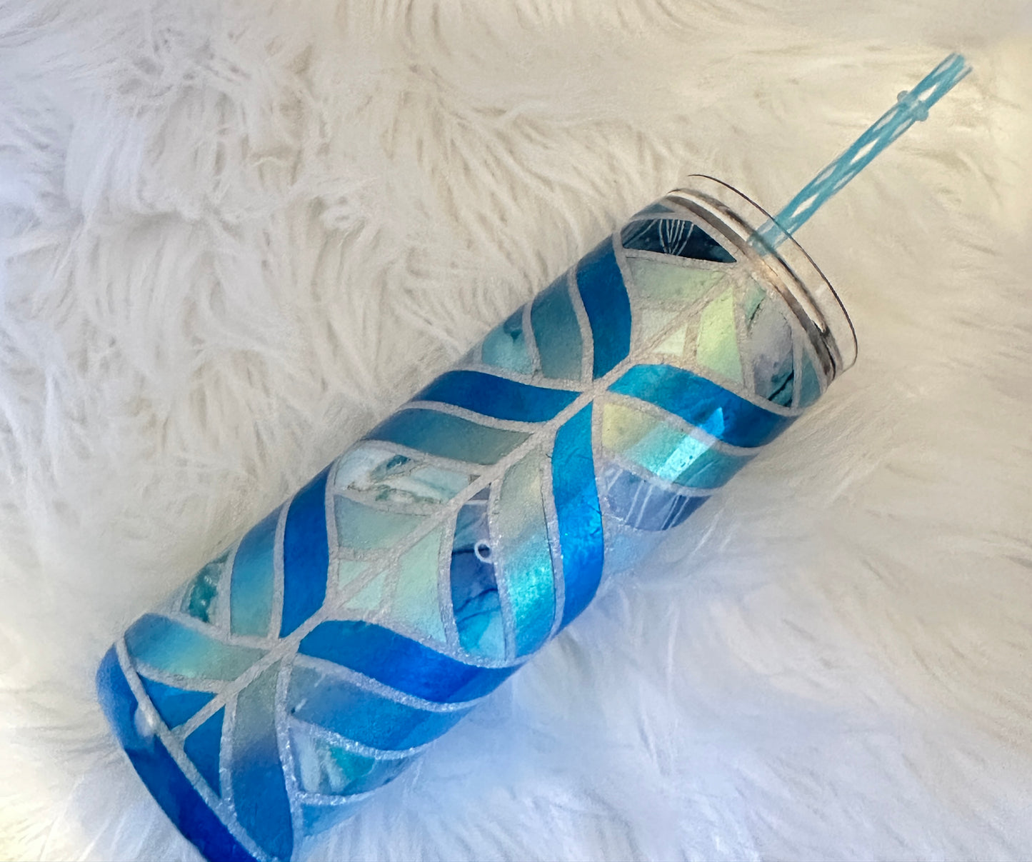 Shades of Blue Template Tumbler * Resin Tumbler * Ships Out Immediately * Free Shipping *