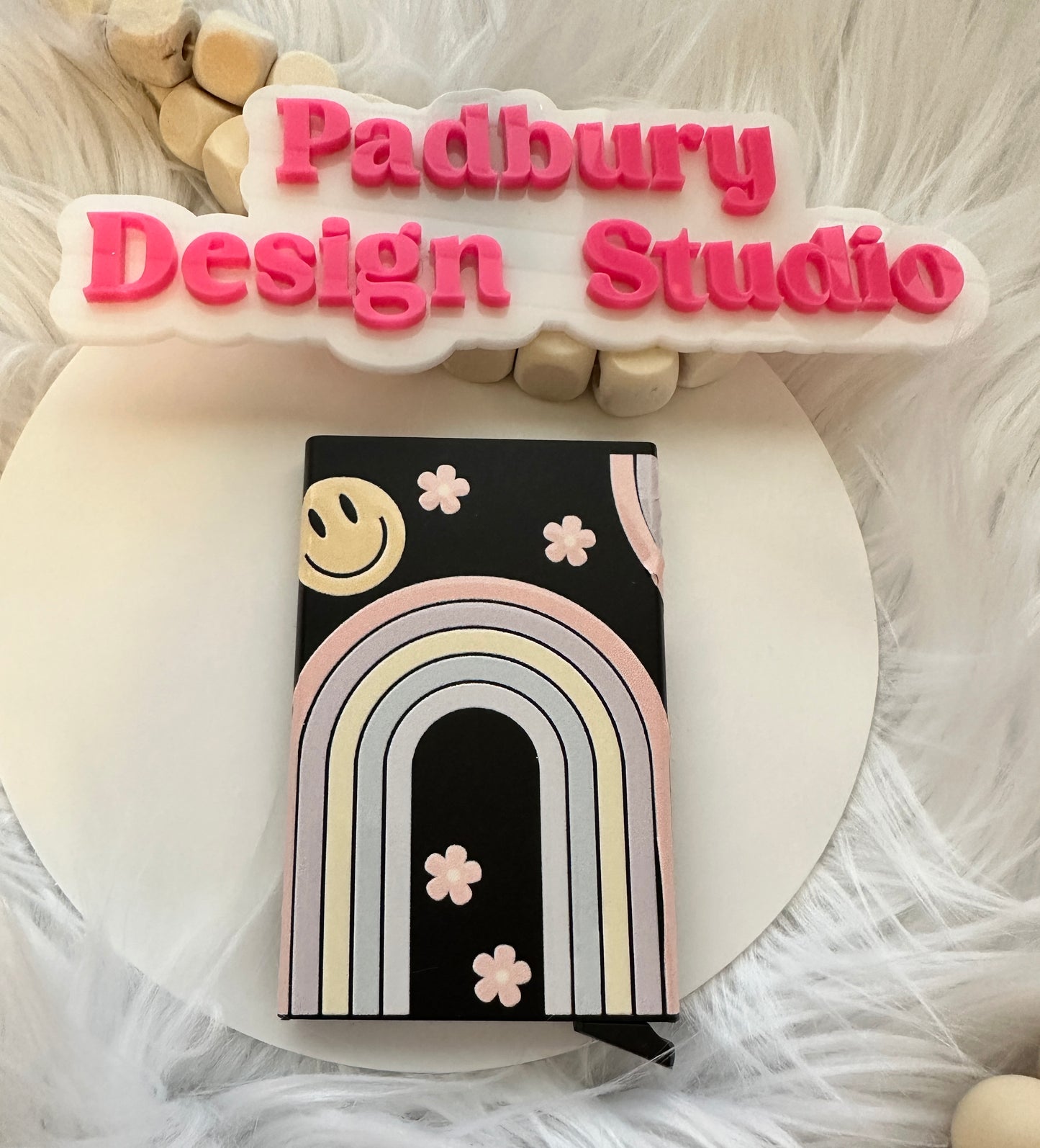 Happy Faces and Rainbows Metal Pop Up Card Holder * Ready to Ship Out Immediately