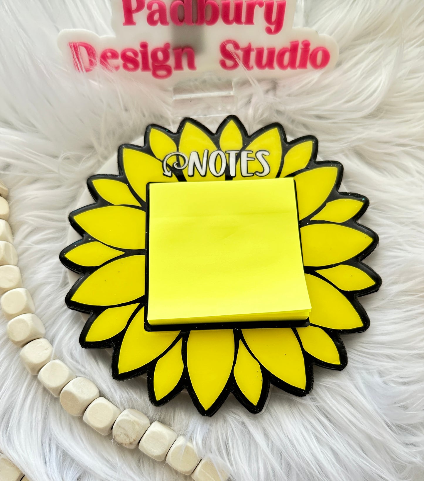 Sunflower Acrylic Sticky Note Holder * Can be Customized *