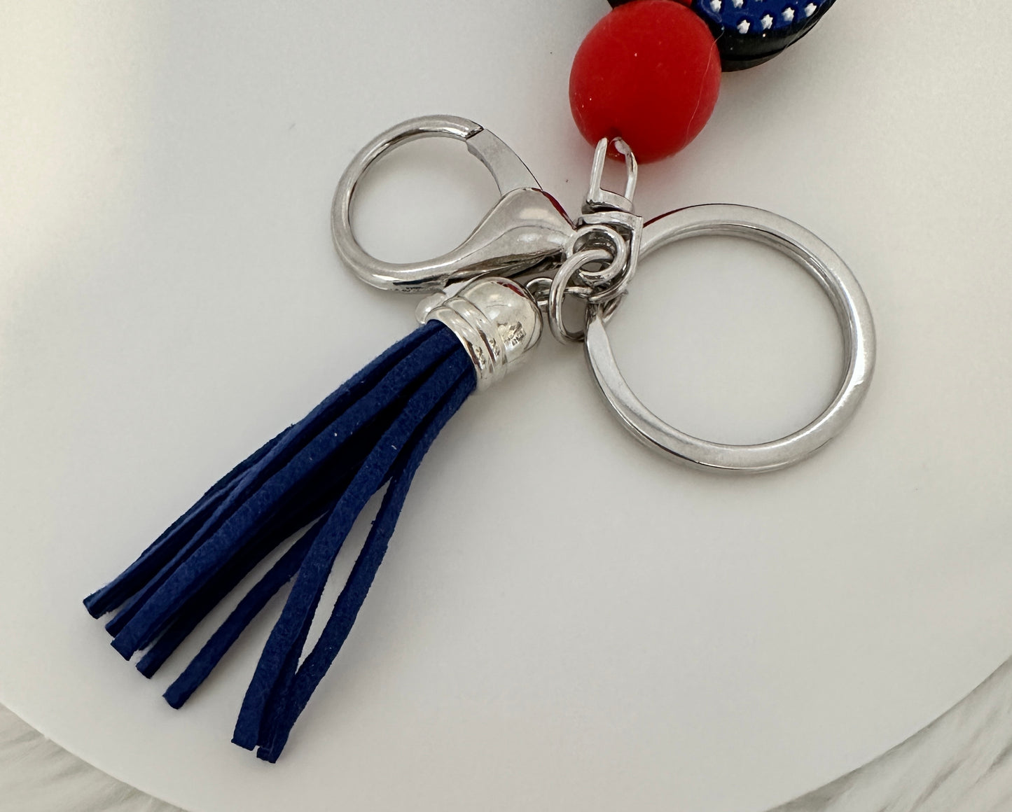 Patriotic Focal Keychain Teardrop Wristlet * Free Shipping * Ready to Ship Out Immediately