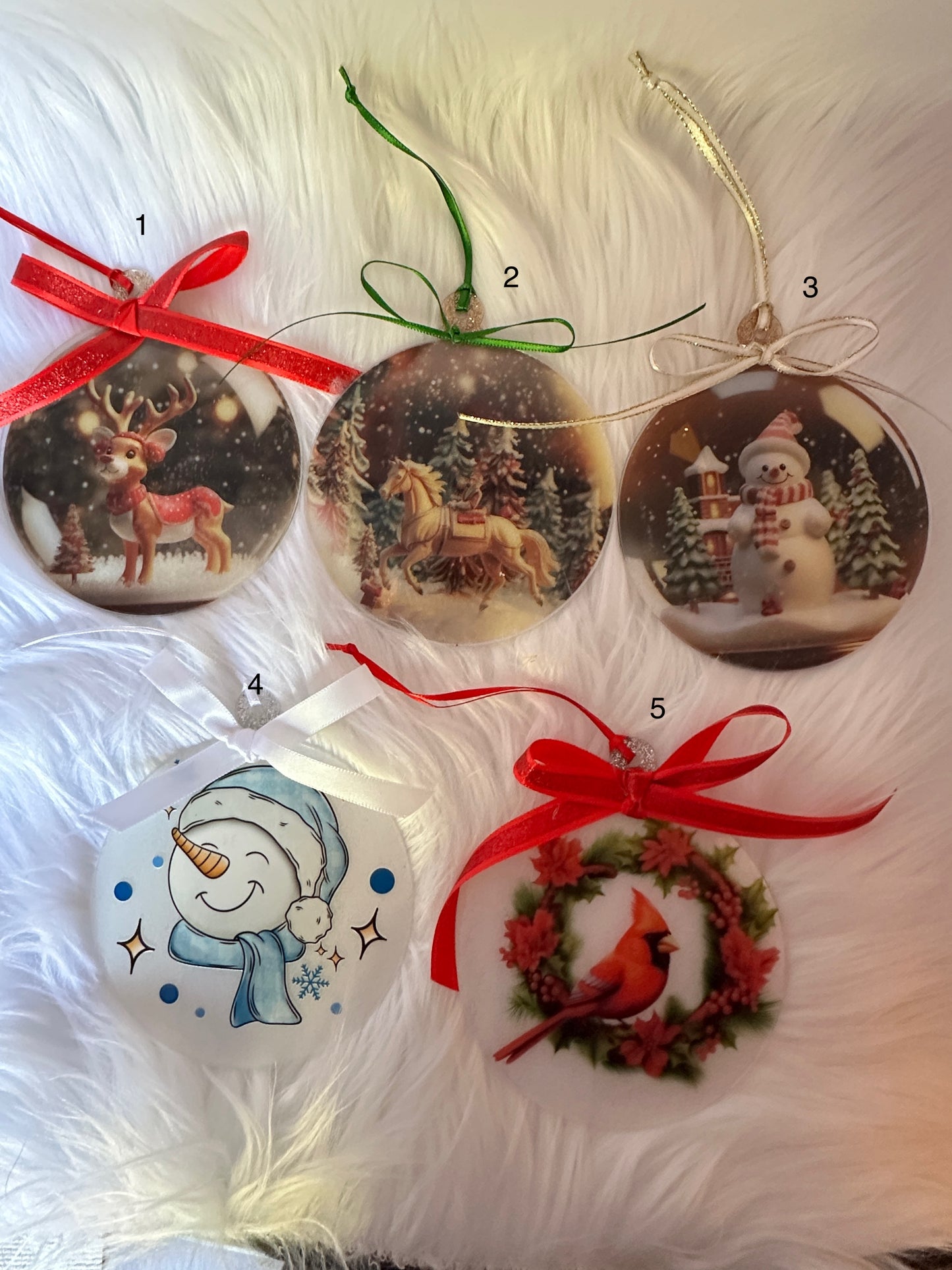 Acrylic Round Ornament * Ready to Ship Immediately * Free Shipping *