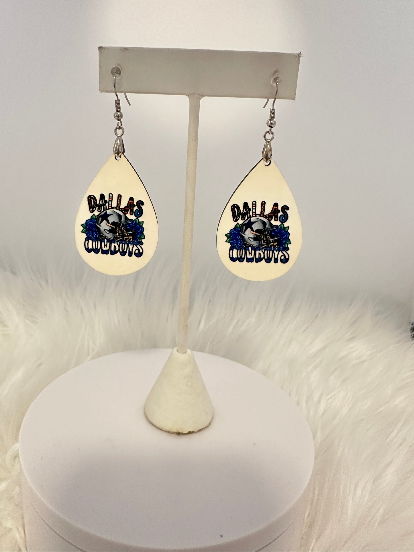 Dallas Cowboys Football Tear Drop Earrings * Free Shipping * Ready to Ship Immediately