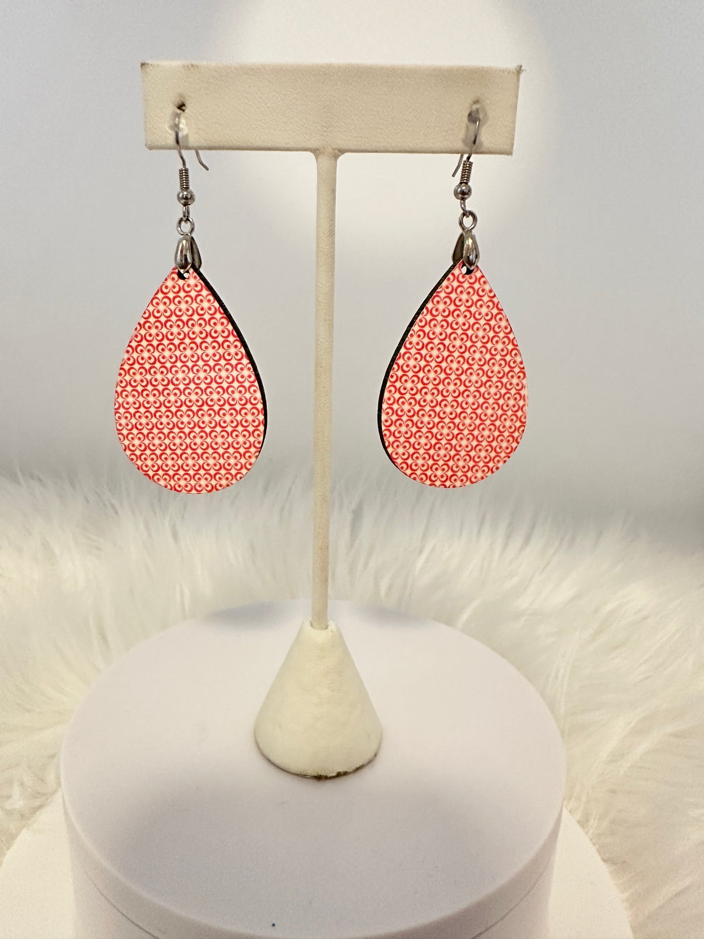 Geometric Design Tear Drop Earrings * Free Shipping * Ready to Ship Immediately