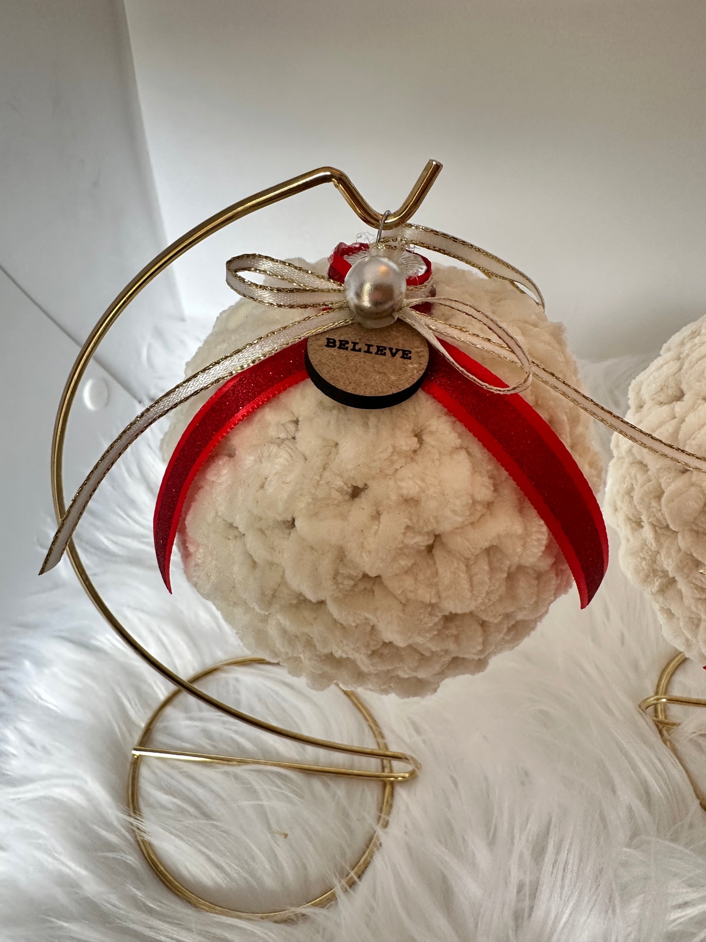 Crocheted Christmas Ornament * Ready to Ship Immediately * Free Shipping *