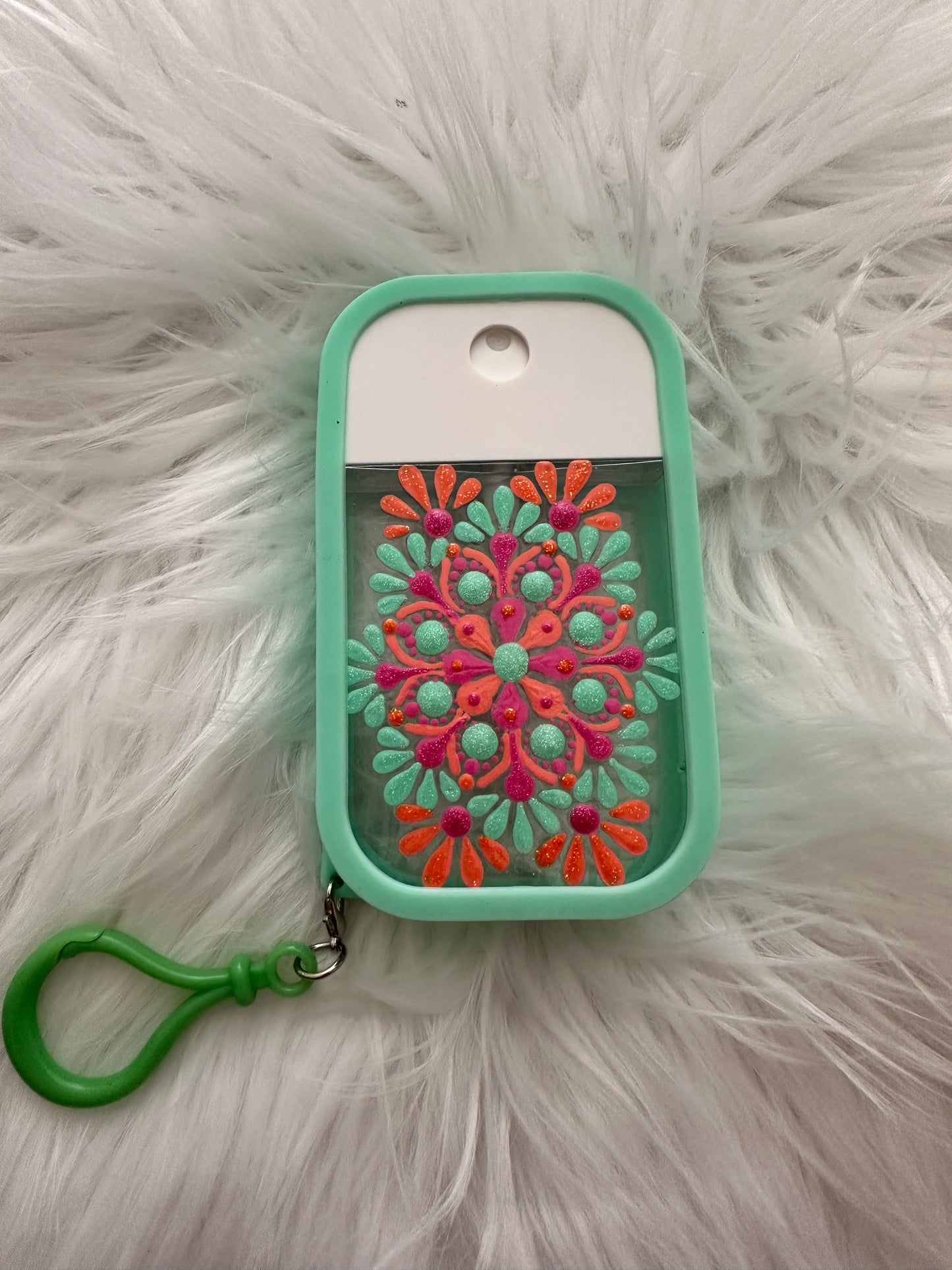 Hand Painted Mandala Hand Sanitizer Spray Vial