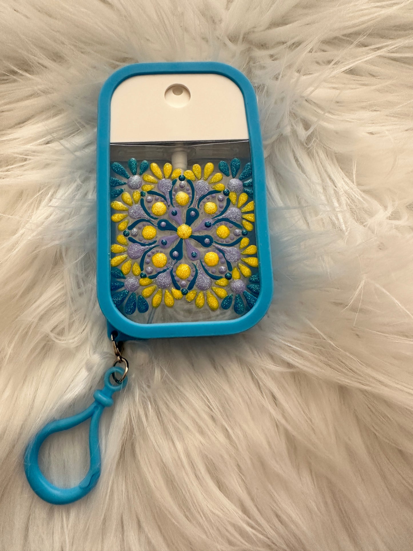 Hand Painted Mandala Hand Sanitizer Spray Vial