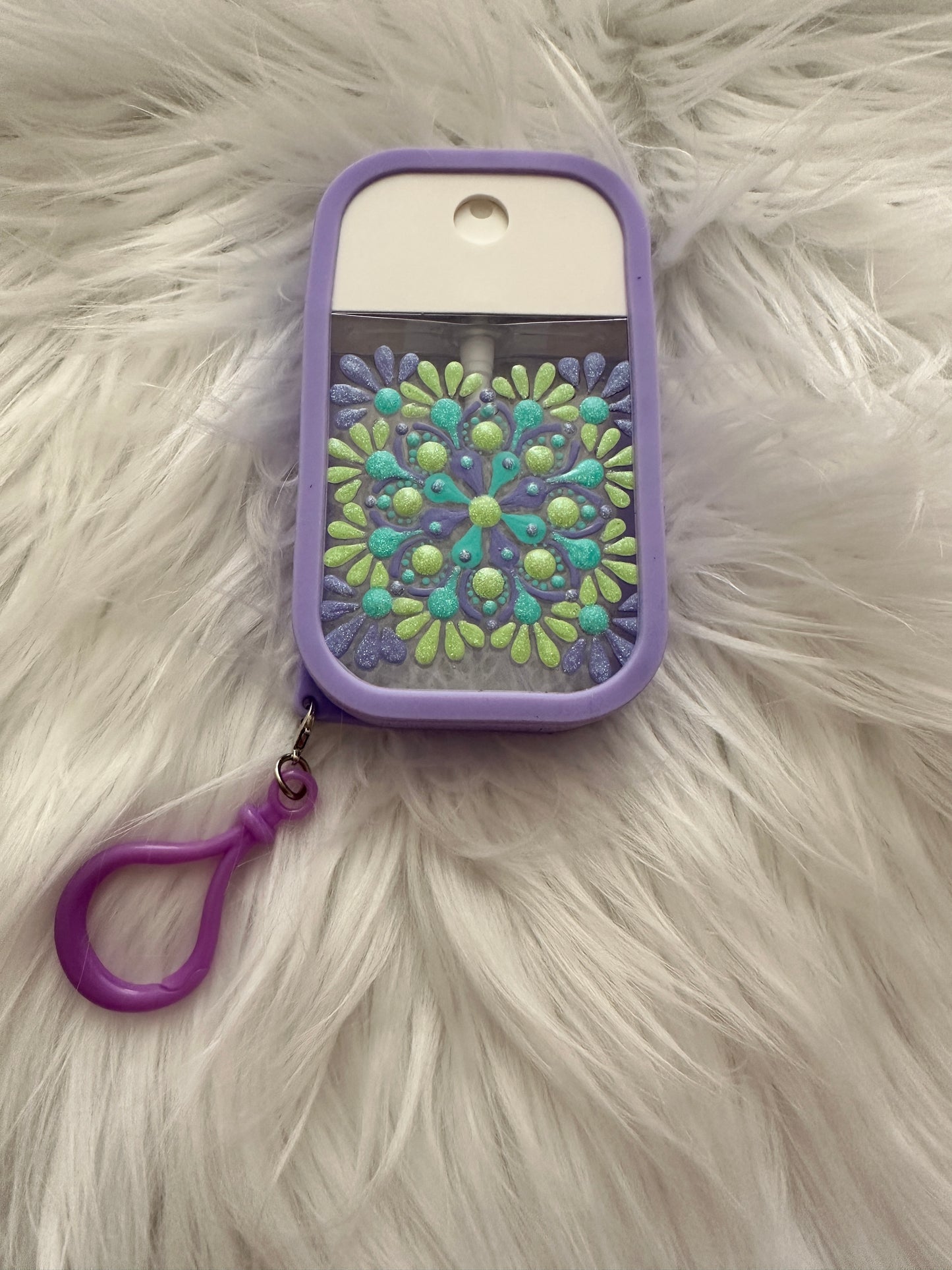 Hand Painted Mandala Hand Sanitizer Spray Vial